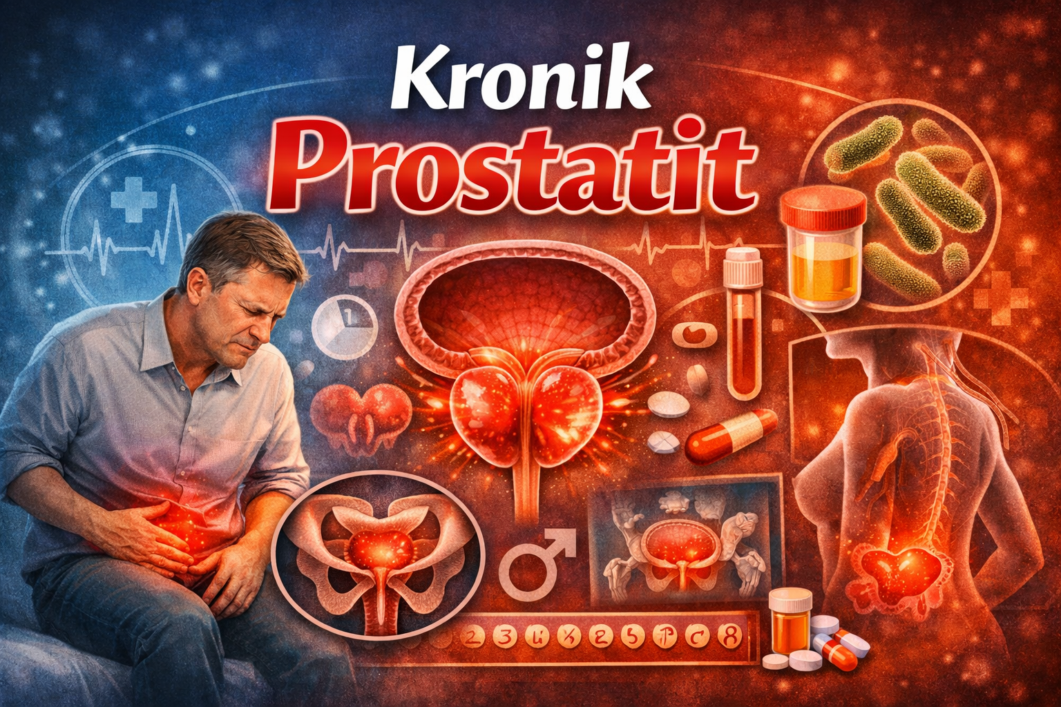 Antibiyotik içmenize rağmen geçmeyen pelvik ağrı ve kronik prostatit neden olur? ESWT şok dalgası ve kombine tedavi yöntemleriyle kesin çözümler
